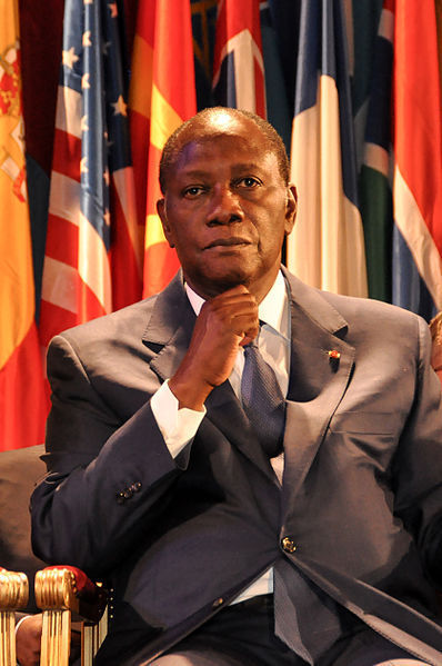 Alassane Ouattara à l'UNESCO en septembre 2011