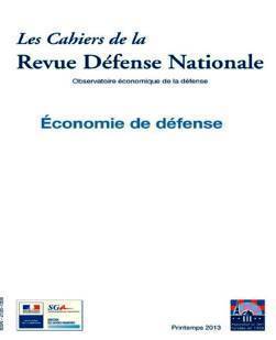 Les Cahiers de la Revue de la Défense nationale - Economie de Défense