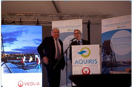 Yvan Huyghebaert, nouveau Président du Conseil d’Administration d’Aquiris, en compagnie de Patrick Couzinet, Conseiller spécial du Directeur général de Veolia Eau. Yvan Huyghebaert, nouveau Président du Conseil d’Administration d’Aquiris, en compagnie de Patrick Couzinet, Conseiller spécial du Directeur général de Veolia Eau.