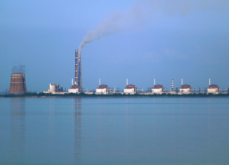 La centrale de Zaporijia. (Crédit : Wikipédia)