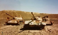 3 destroyed T-55 tanks of Polisario front, western Sahara- Wikimedia Commons