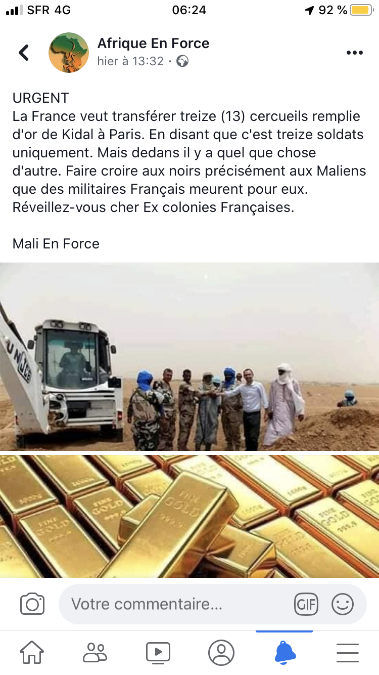 Mali : l’armée française victime de fake news sur les réseaux sociaux