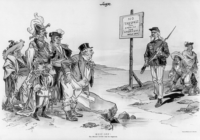 The Monroe Doctrine must be respected (F. Victor Gillam, 1896)
