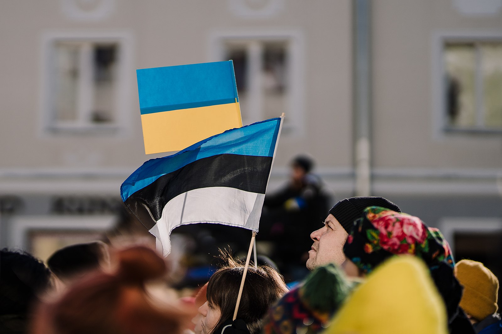 Estonian and Ukrainian Flags - Wikimedia Commons