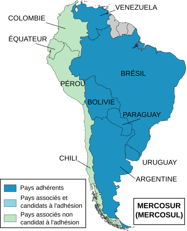Mercosur-map - Wikipedia commons